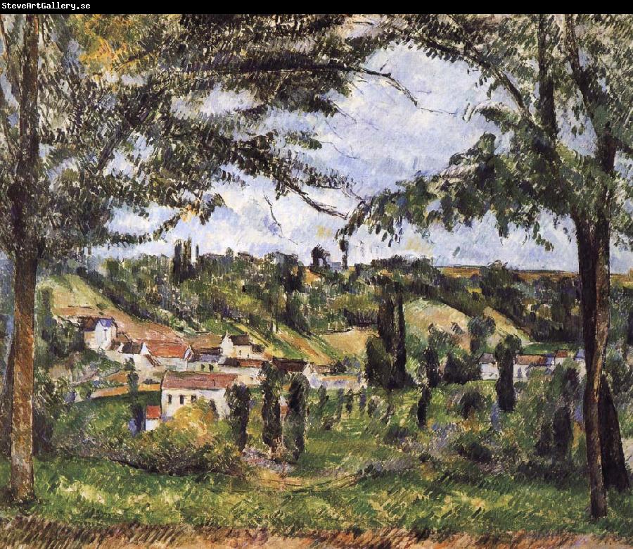 Paul Cezanne village scenery